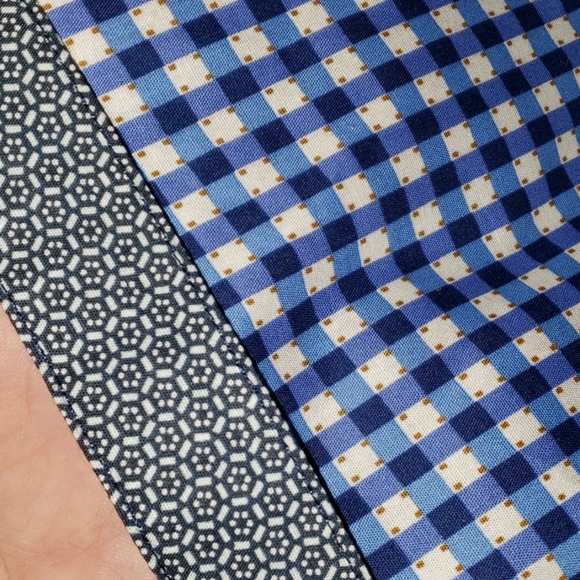 Signature studio short sleeve blue checked shirt - Picture 3 of 5